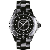 Buy Shop Chanel J12 Quartz Diamonds Black Dial Black Steel Strap Watch for Women - J12 H1625 USA Online