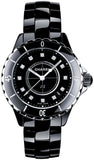 Buy Shop Chanel J12 Quartz Diamonds Black Dial Black Steel Strap Watch for Women - J12 H1625 USA Online
