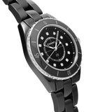 Buy Shop Chanel J12 Quartz Diamonds Black Dial Black Steel Strap Watch for Women - J12 H5701 USA Online
