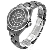 Buy Shop Chanel J12 Quartz Diamonds Black Dial Black Steel Strap Watch for Women - J12 H5701 USA Online