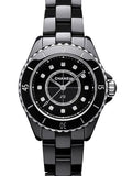 Buy Shop Chanel J12 Quartz Diamonds Black Dial Black Steel Strap Watch for Women - J12 H5701 USA Online