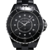 Buy Shop Chanel J12 Quartz Diamonds Black Dial Black Steel Strap Watch for Women - J12 H5701 USA Online