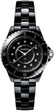 Buy Shop Chanel J12 Quartz Diamonds Black Dial Black Steel Strap Watch for Women - J12 H5701 USA Online