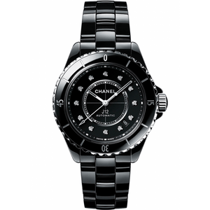 Buy Shop Chanel J12 Quartz Diamonds Black Dial Black Steel Strap Watch for Women - J12 H5701 USA Online