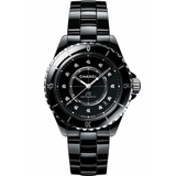 Buy Shop Chanel J12 Quartz Diamonds Black Dial Black Steel Strap Watch for Women - J12 H5701 USA Online