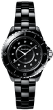 Buy Shop Chanel J12 Quartz Diamonds Black Dial Black Steel Strap Watch for Women - J12 H5701 USA Online