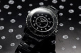 Chanel J12 Quartz Diamonds Black Dial Black Steel Strap Watch for Women - J12 H5701