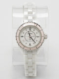 Buy Shop Chanel J12 Quartz Diamonds Ceramic White Dial White Steel Strap Watch for Women - J12 H4466 USA Online
