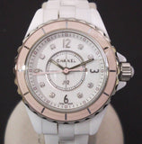 Buy Shop Chanel J12 Quartz Diamonds Ceramic White Dial White Steel Strap Watch for Women - J12 H4466 USA Online