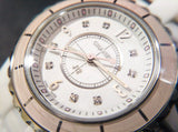 Buy Shop Chanel J12 Quartz Diamonds Ceramic White Dial White Steel Strap Watch for Women - J12 H4466 USA Online