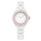 Buy Shop Chanel J12 Quartz Diamonds Ceramic White Dial White Steel Strap Watch for Women - J12 H4466 USA Online