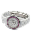 Buy Shop Chanel J12 Quartz Diamonds Mother of Pearl White Dial White Steel Strap Watch for Women - J12 H3243 USA Online