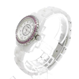 Buy Shop Chanel J12 Quartz Diamonds Mother of Pearl White Dial White Steel Strap Watch for Women - J12 H3243 USA Online
