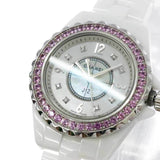 Buy Shop Chanel J12 Quartz Diamonds Mother of Pearl White Dial White Steel Strap Watch for Women - J12 H3243 USA Online