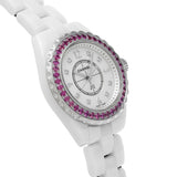 Buy Shop Chanel J12 Quartz Diamonds Mother of Pearl White Dial White Steel Strap Watch for Women - J12 H3243 USA Online