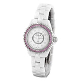 Buy Shop Chanel J12 Quartz Diamonds Mother of Pearl White Dial White Steel Strap Watch for Women - J12 H3243 USA Online