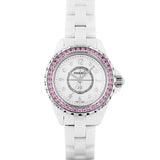 Buy Shop Chanel J12 Quartz Diamonds Mother of Pearl White Dial White Steel Strap Watch for Women - J12 H3243 USA Online