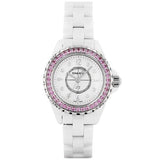 Buy Shop Chanel J12 Quartz Diamonds Mother of Pearl White Dial White Steel Strap Watch for Women - J12 H3243 USA Online