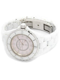Buy Shop Chanel J12 Quartz Diamonds Pink Dial White Steel Strap Watch for Women - J12 H5513 USA Online