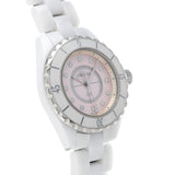 Buy Shop Chanel J12 Quartz Diamonds Pink Dial White Steel Strap Watch for Women - J12 H5513 USA Online