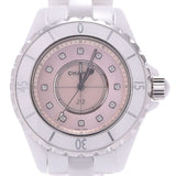 Buy Shop Chanel J12 Quartz Diamonds Pink Dial White Steel Strap Watch for Women - J12 H5513 USA Online