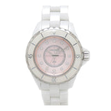 Buy Shop Chanel J12 Quartz Diamonds Pink Dial White Steel Strap Watch for Women - J12 H5513 USA Online