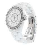 Buy Shop Chanel J12 Quartz Diamonds White Dial White Steel Strap Watch for Women - J12 H3110 USA Online