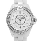 Buy Shop Chanel J12 Quartz Diamonds White Dial White Steel Strap Watch for Women - J12 H3110 USA Online