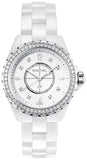 Buy Shop Chanel J12 Quartz Diamonds White Dial White Steel Strap Watch for Women - J12 H3110 USA Online