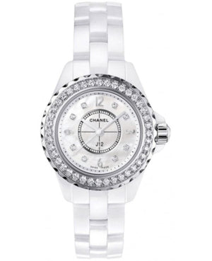 Buy Shop Chanel J12 Quartz Diamonds White Dial White Steel Strap Watch for Women - J12 H3110 USA Online