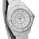 Buy Shop Chanel J12 Quartz Diamonds White Dial White Steel Strap Watch for Women - J12 H5703 USA Online
