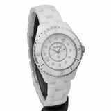 Buy Shop Chanel J12 Quartz Diamonds White Dial White Steel Strap Watch for Women - J12 H5703 USA Online