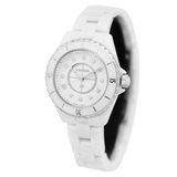 Buy Shop Chanel J12 Quartz Diamonds White Dial White Steel Strap Watch for Women - J12 H5703 USA Online