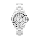 Buy Shop Chanel J12 Quartz Diamonds White Dial White Steel Strap Watch for Women - J12 H5703 USA Online