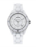 Buy Shop Chanel J12 Quartz Diamonds White Dial White Steel Strap Watch for Women - J12 H5703 USA Online