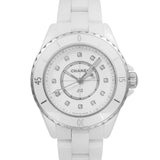 Buy Shop Chanel J12 Quartz Diamonds White Dial White Steel Strap Watch for Women - J12 H5703 USA Online