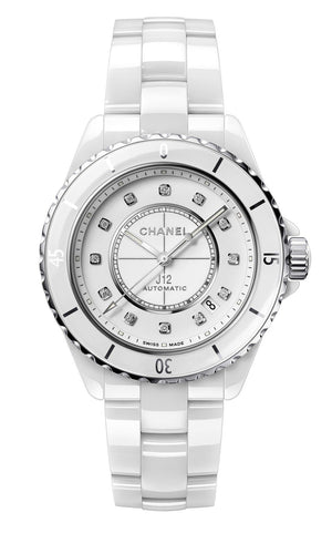Buy Shop Chanel J12 Quartz Diamonds White Dial White Steel Strap Watch for Women - J12 H5703 USA Online