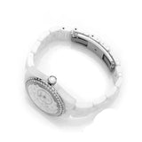Buy Shop Chanel J12 Quartz Diamonds White Dial White Steel Strap Watch for Women - J12 H6418 USA Online