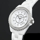 Buy Shop Chanel J12 Quartz Diamonds White Dial White Steel Strap Watch for Women - J12 H6418 USA Online