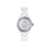 Buy Shop Chanel J12 Quartz Diamonds White Dial White Steel Strap Watch for Women - J12 H6418 USA Online