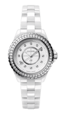 Buy Shop Chanel J12 Quartz Diamonds White Dial White Steel Strap Watch for Women - J12 H6418 USA Online