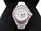 Buy Shop Chanel J12 Sapphire Bezel Ceramic White Dial White Steel Strap Watch for Women - J12 H2010 USA Online
