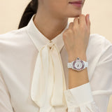 Buy Shop Chanel J12 Sapphire Bezel Ceramic White Dial White Steel Strap Watch for Women - J12 H2010 USA Online