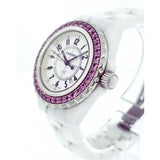 Buy Shop Chanel J12 Sapphire Bezel Ceramic White Dial White Steel Strap Watch for Women - J12 H2010 USA Online