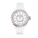 Buy Shop Chanel J12 Sapphire Bezel Ceramic White Dial White Steel Strap Watch for Women - J12 H2010 USA Online