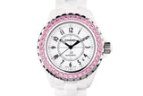 Buy Shop Chanel J12 Sapphire Bezel Ceramic White Dial White Steel Strap Watch for Women - J12 H2010 USA Online