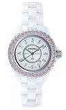 Buy Shop Chanel J12 Sapphire Bezel Ceramic White Dial White Steel Strap Watch for Women - J12 H2010 USA Online