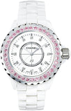 Buy Shop Chanel J12 Sapphire Bezel Ceramic White Dial White Steel Strap Watch for Women - J12 H2010 USA Online