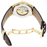 Tissot T Classic Le Locle Automatic Gold Dial Maroon Leather Strap Watch For Men - T41.5.413.73
