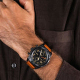Buy Shop Fossil Bronson Black Dial Brown Leather Strap Watch for Men - FS5714 USA Online